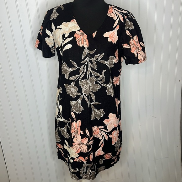 Nicole Miller Linen Blend Dress Size Medium - Picture 1 of 12